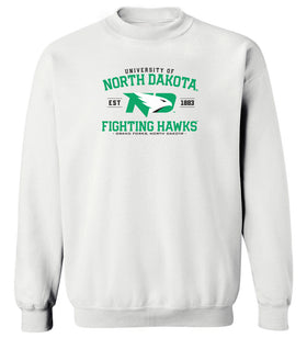 North Dakota Fighting Hawks Crewneck Sweatshirt - North Dakota Arch Primary Logo