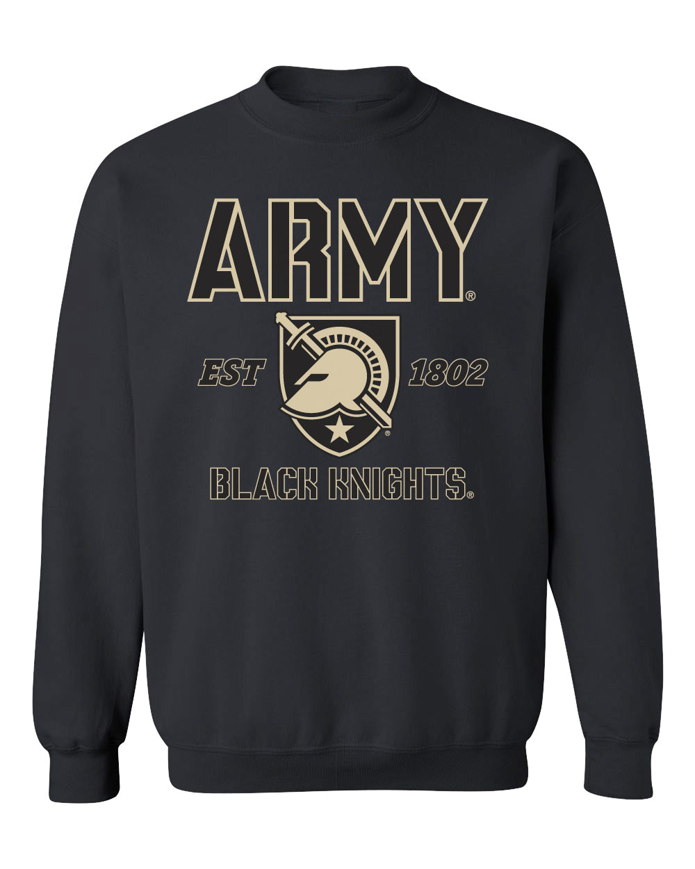 Army Black Knights Crewneck Sweatshirt - Army West Point Established 1802