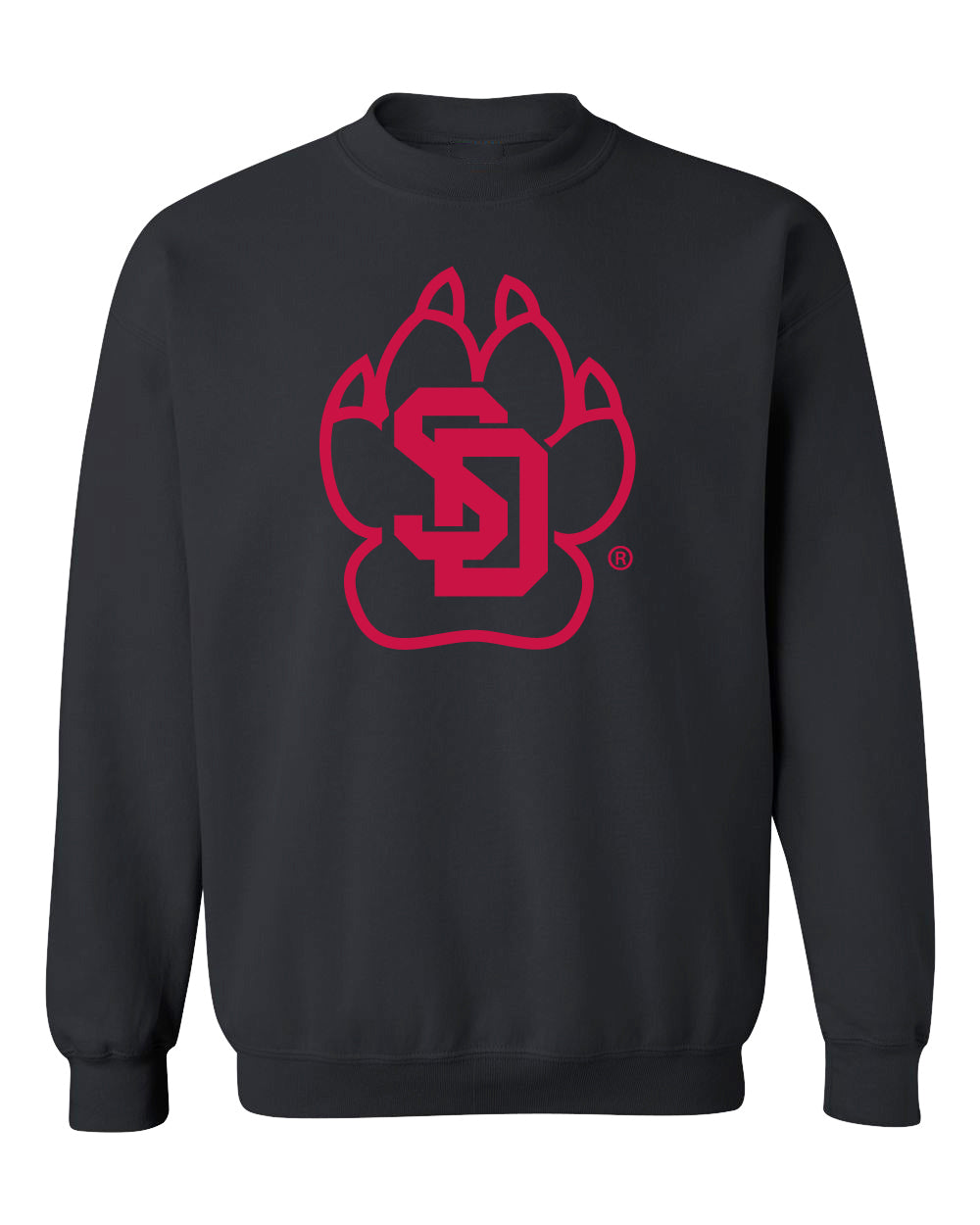 South Dakota Coyotes Crewneck Sweatshirt - SD Coyote Paw