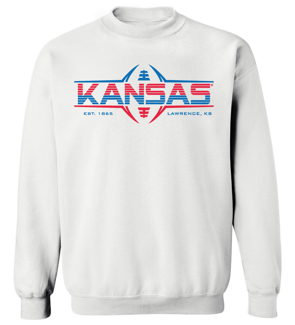 Kansas Jayhawks Crewneck Sweatshirt - Kansas Football Laces
