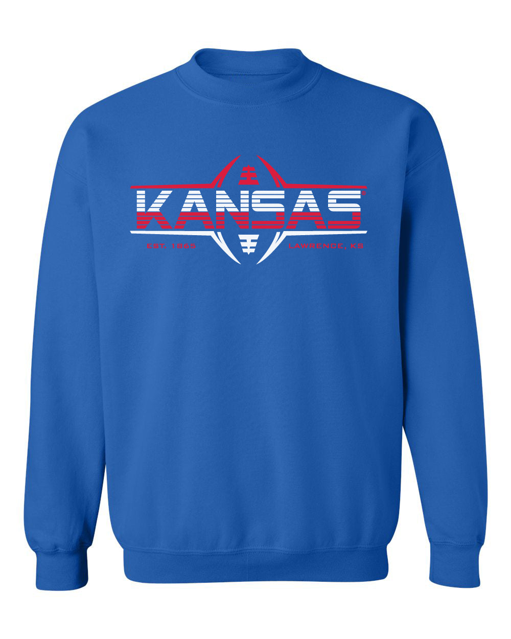 Kansas Jayhawks Crewneck Sweatshirt - Kansas Football Laces