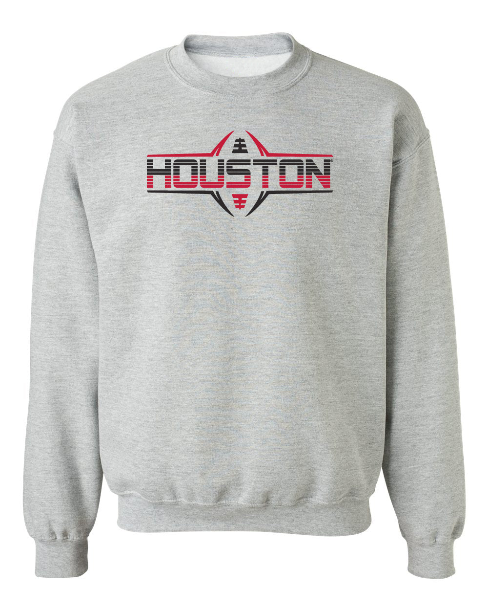 Houston Cougars Crewneck Sweatshirt - Striped Houston Football Laces