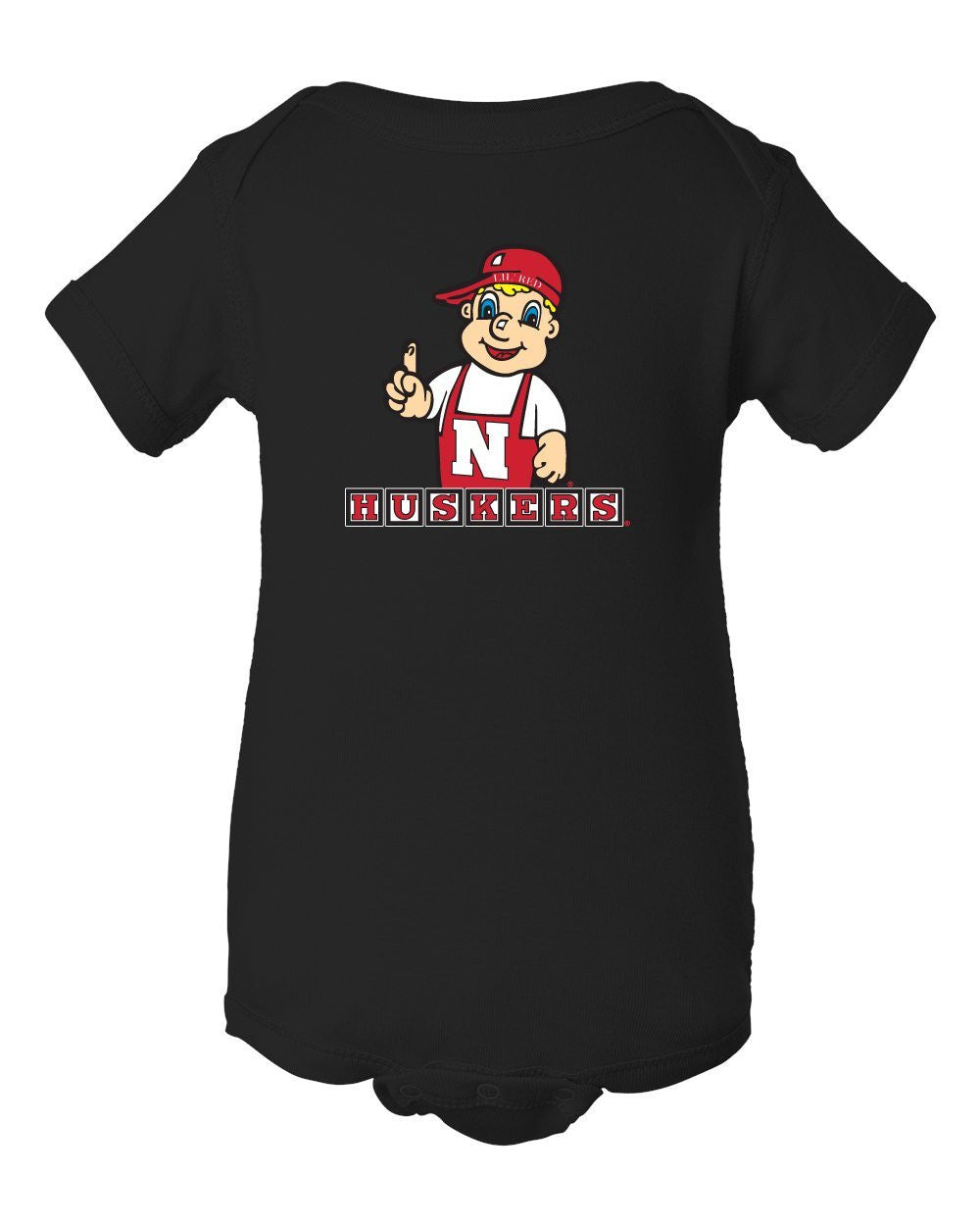 Nebraska Cornhuskers Football Toddler Lil' Red Huskers Blocks Infant Onesie