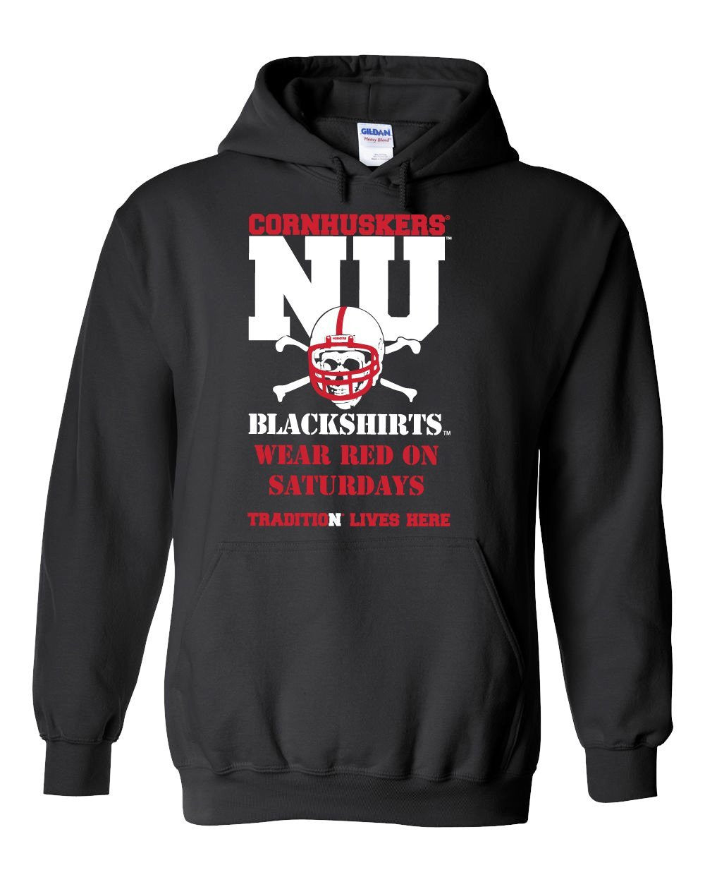 Nebraska Cornhuskers Football "Blackshirts Wear Red on Saturdays" Hooded Sweatshirt
