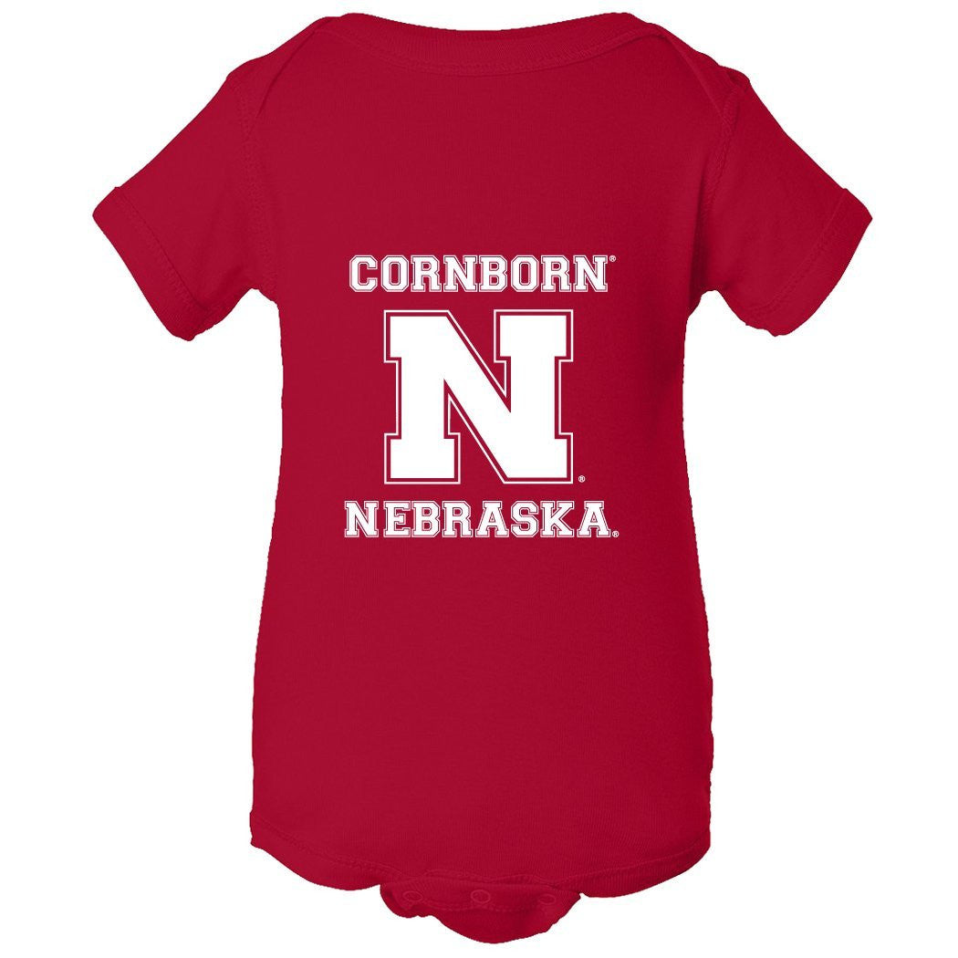 Nebraska Cornhuskers Football "CornBorn N Nebraska" Infant Onesie