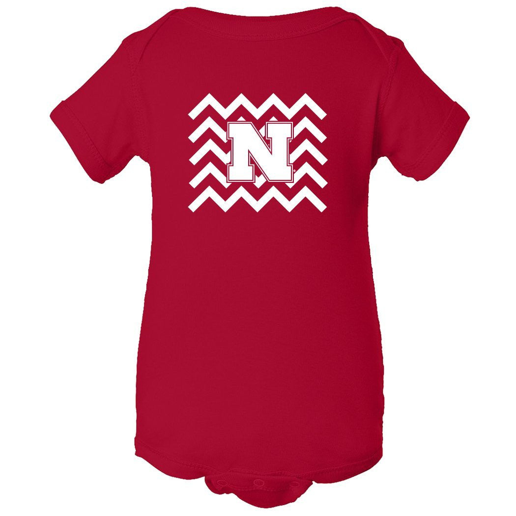 Nebraska Cornhuskers Football Chevron Infant Onesie
