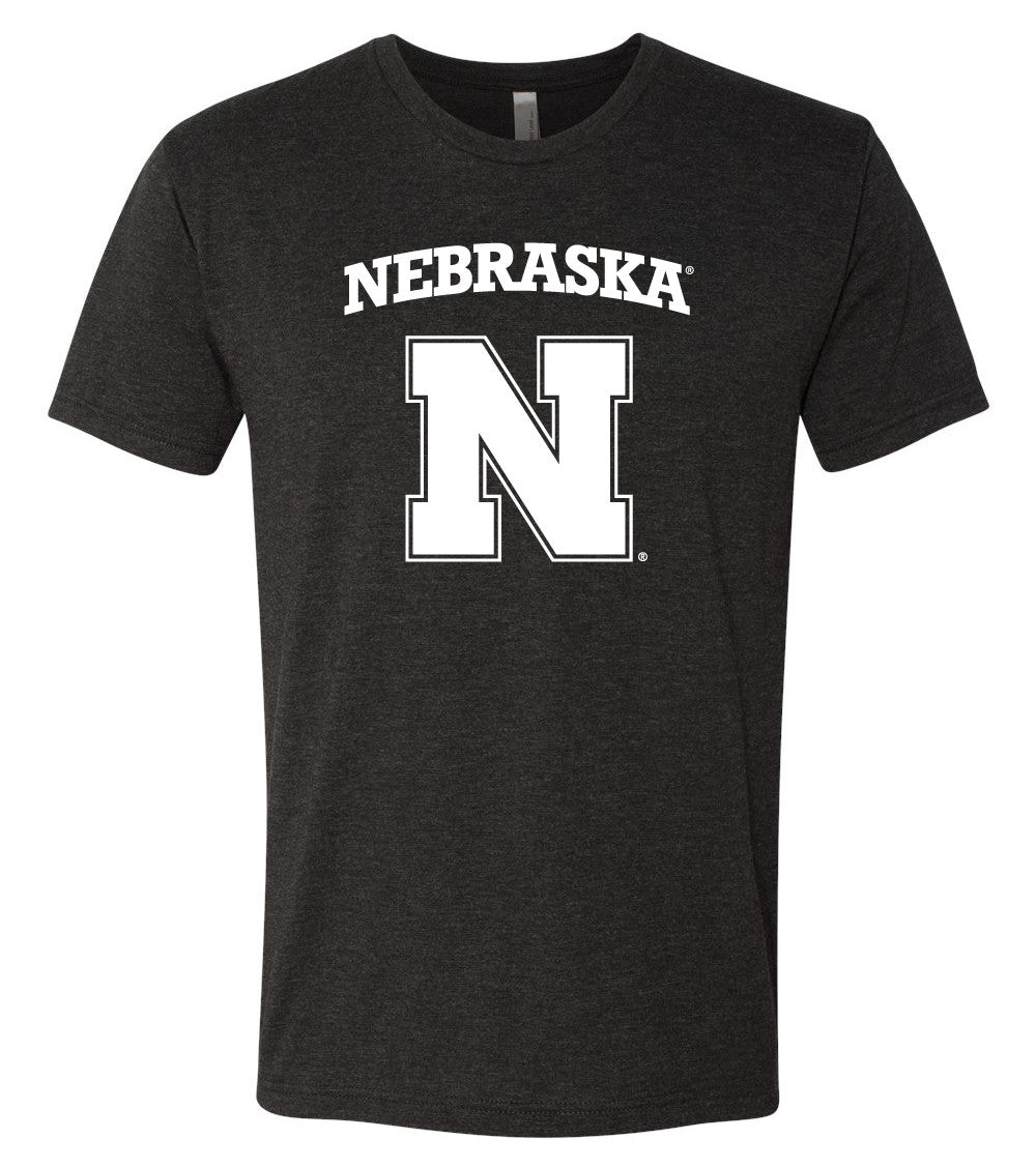 Premium Ultra-Soft Tri-Blend Nebraska Cornhuskers Block N Tee Shirt