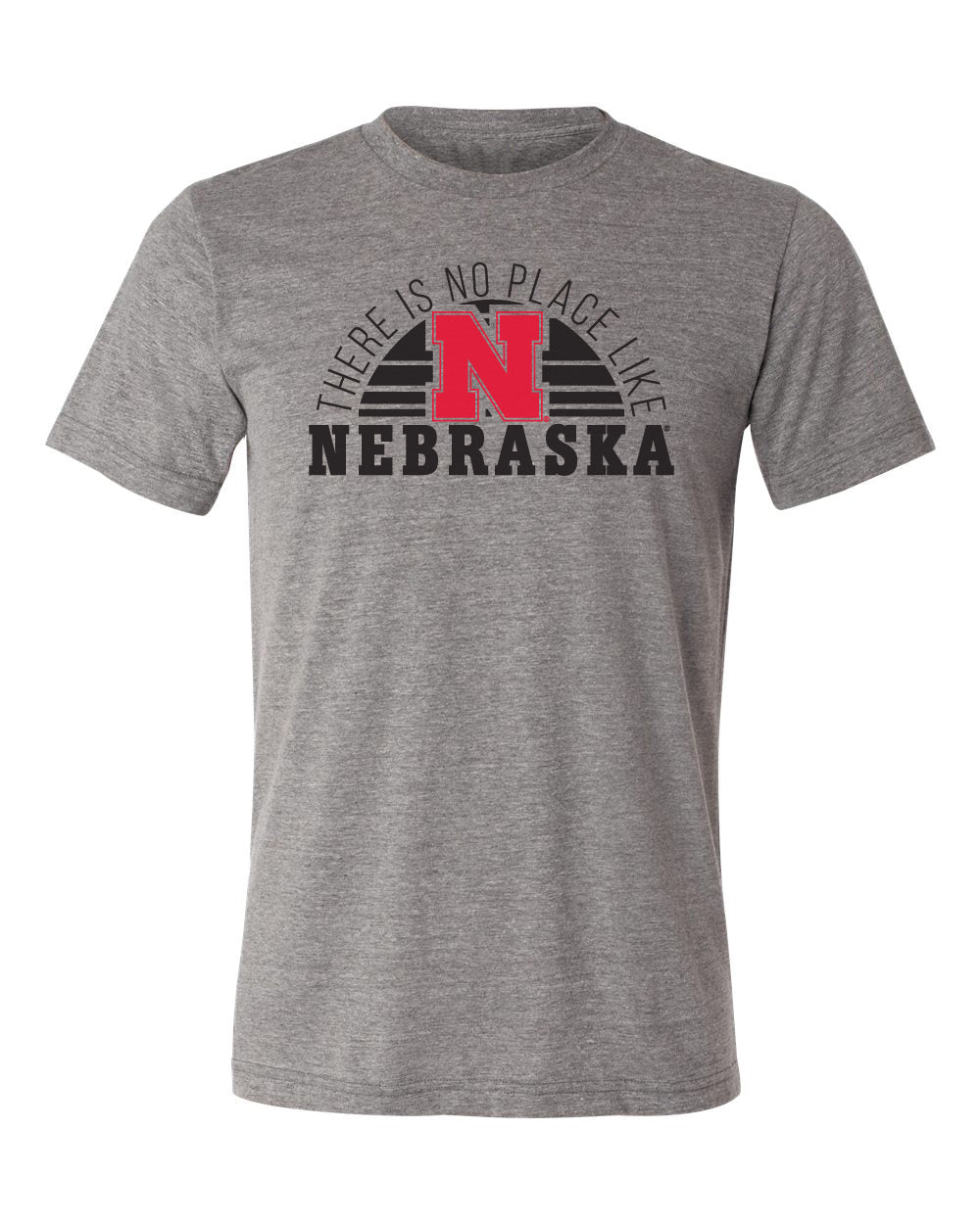 Nebraska Huskers Premium Tri-Blend Tee Shirt - No Place Like Nebraska