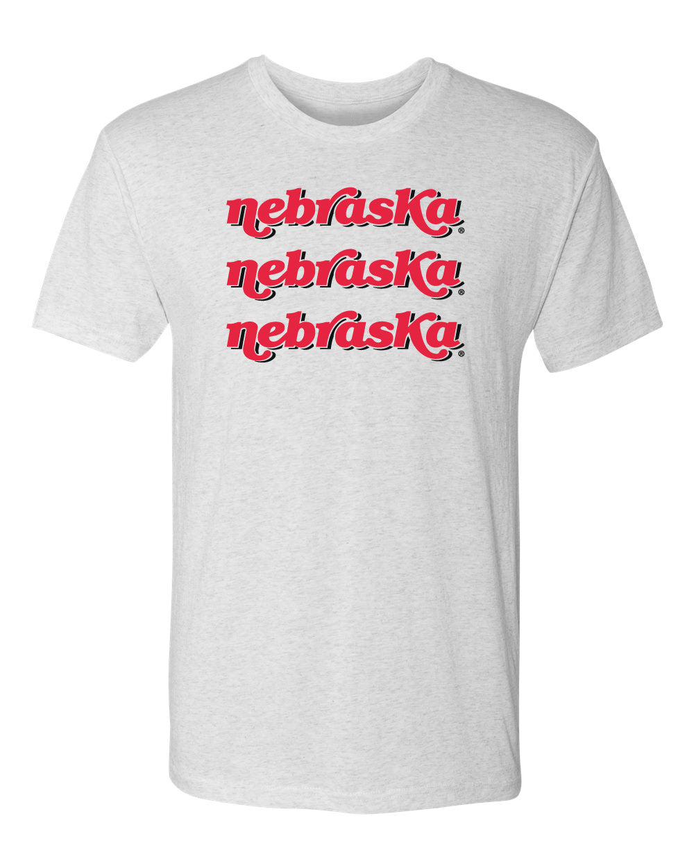 Nebraska Huskers Premium Tri-Blend Tee Shirt - Nebraska Times 3