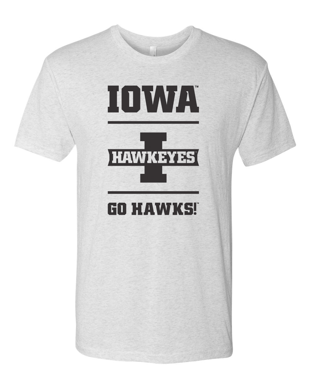 Iowa Hawkeyes Premium Tri-Blend Tee Shirt - Iowa Hawkeyes - Go Hawks