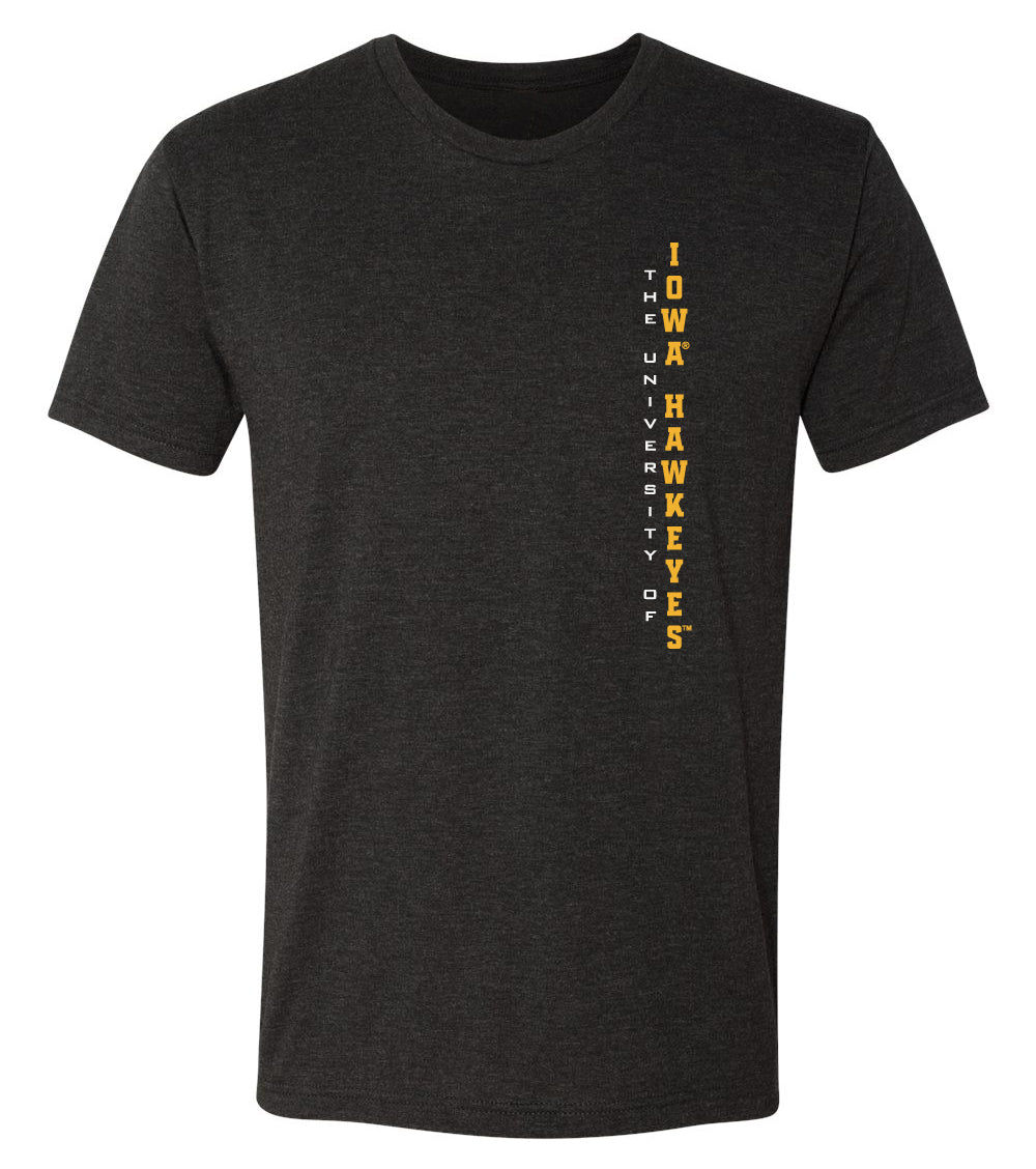 Iowa Hawkeyes Premium Tri-Blend Tee Shirt - Vertical U of I Hawkeyes