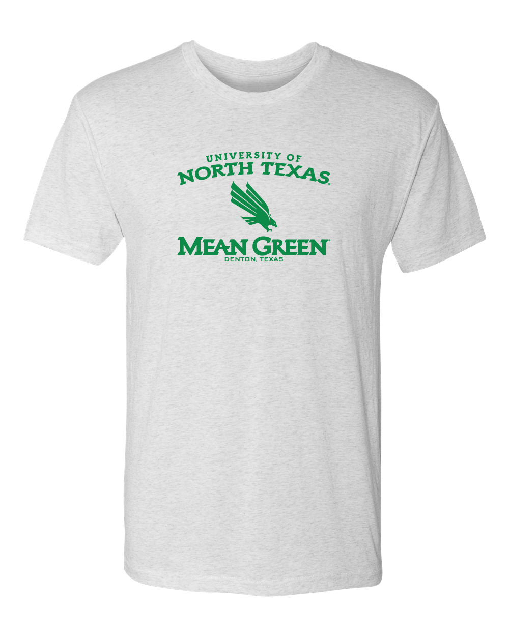 North Texas Mean Green Premium Tri-Blend Tee Shirt - North Texas Arch Primary Logo