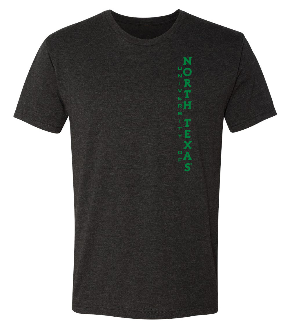 North Texas Mean Green Premium Tri-Blend Tee Shirt - Vertical University of North Texas