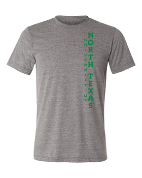 North Texas Mean Green Premium Tri-Blend Tee Shirt - Vertical University of North Texas