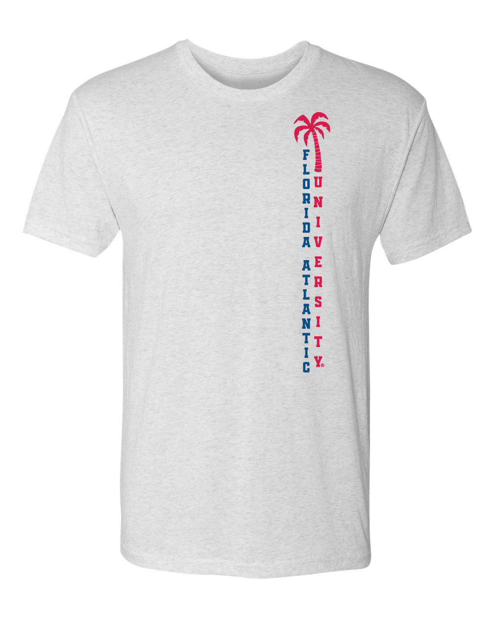 Florida Atlantic Owls Premium Tri-Blend Tee Shirt - FAU Vertical Palm Tree