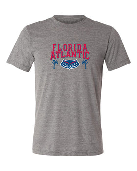 Florida Atlantic Owls Premium Tri-Blend Tee Shirt - FAU Logo Winning in Paradise