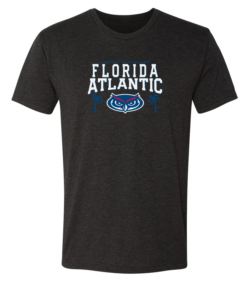 Florida Atlantic Owls Premium Tri-Blend Tee Shirt - FAU Owls Winning in Paradise