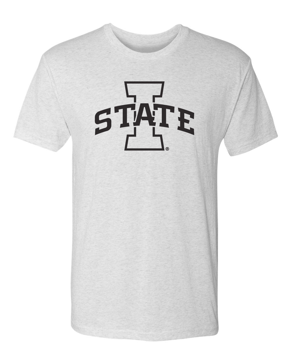 Iowa State Cyclones Premium Tri-Blend Tee Shirt - I-State Primary Logo White Out