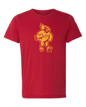 Iowa State Cyclones Premium Tri-Blend Tee Shirt - Cy The Cyclones Mascot Full Body