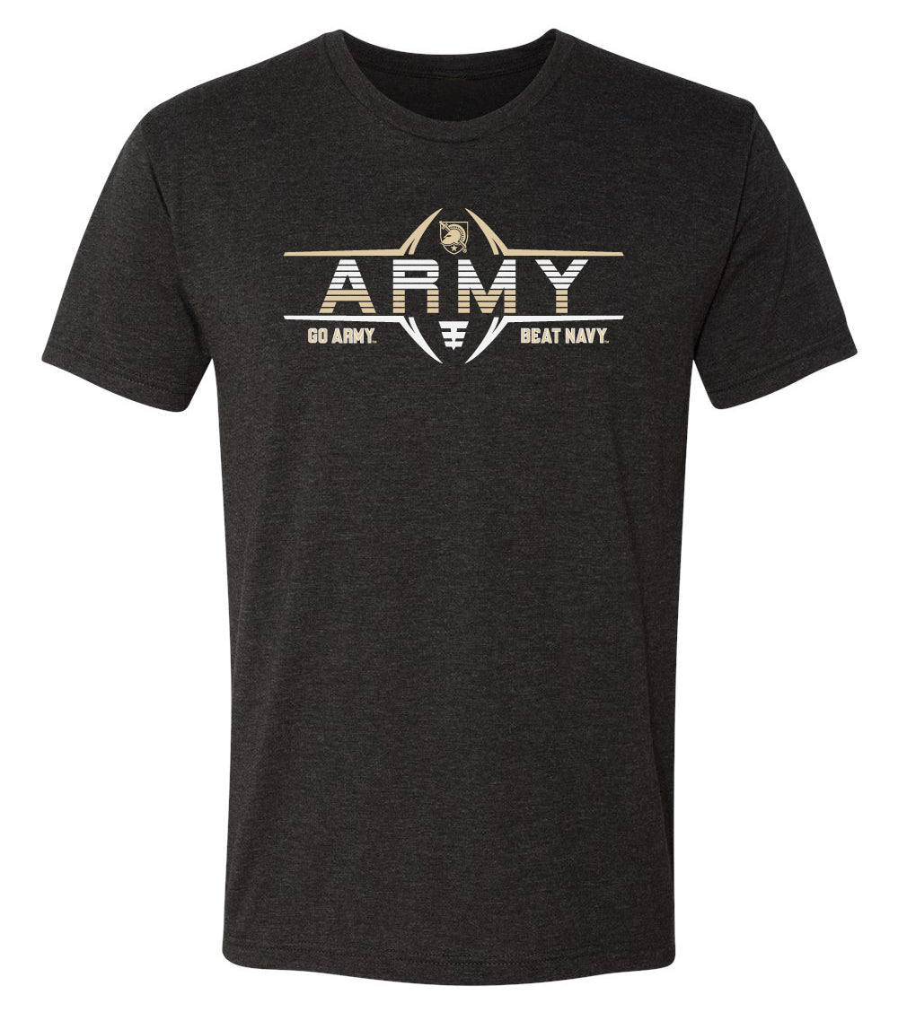 Army Black Knights Premium Tri-Blend Tee Shirt - Army Football Laces