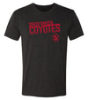 South Dakota Coyotes Premium Tri-Blend Tee Shirt - Coyotes Stripe Fade