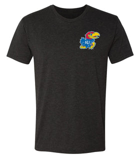 Kansas Jayhawks Premium Tri-Blend Tee Shirt - Lone Kansas Jayhawk