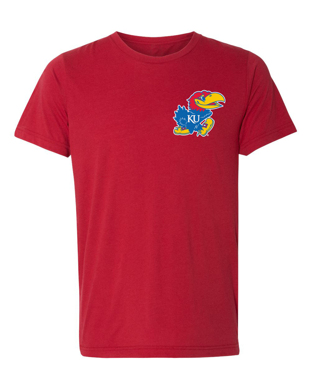 Kansas Jayhawks Premium Tri-Blend Tee Shirt - Lone Kansas Jayhawk