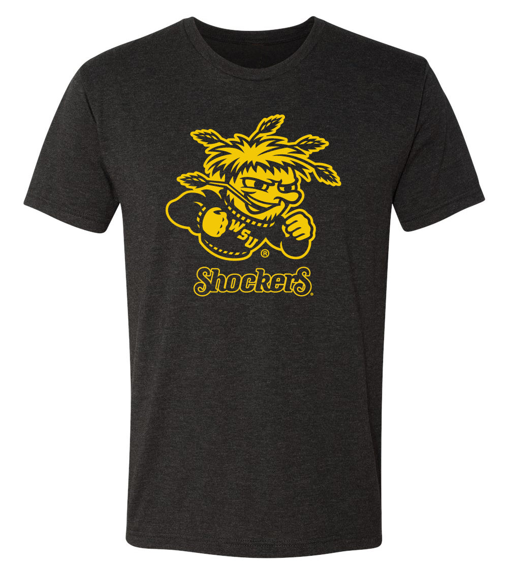Wichita State Shockers Premium Tri-Blend Tee Shirt - WuShock Logo