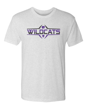 K-State Wildcats Premium Tri-Blend Tee Shirt - Striped WILDCATS Football Laces