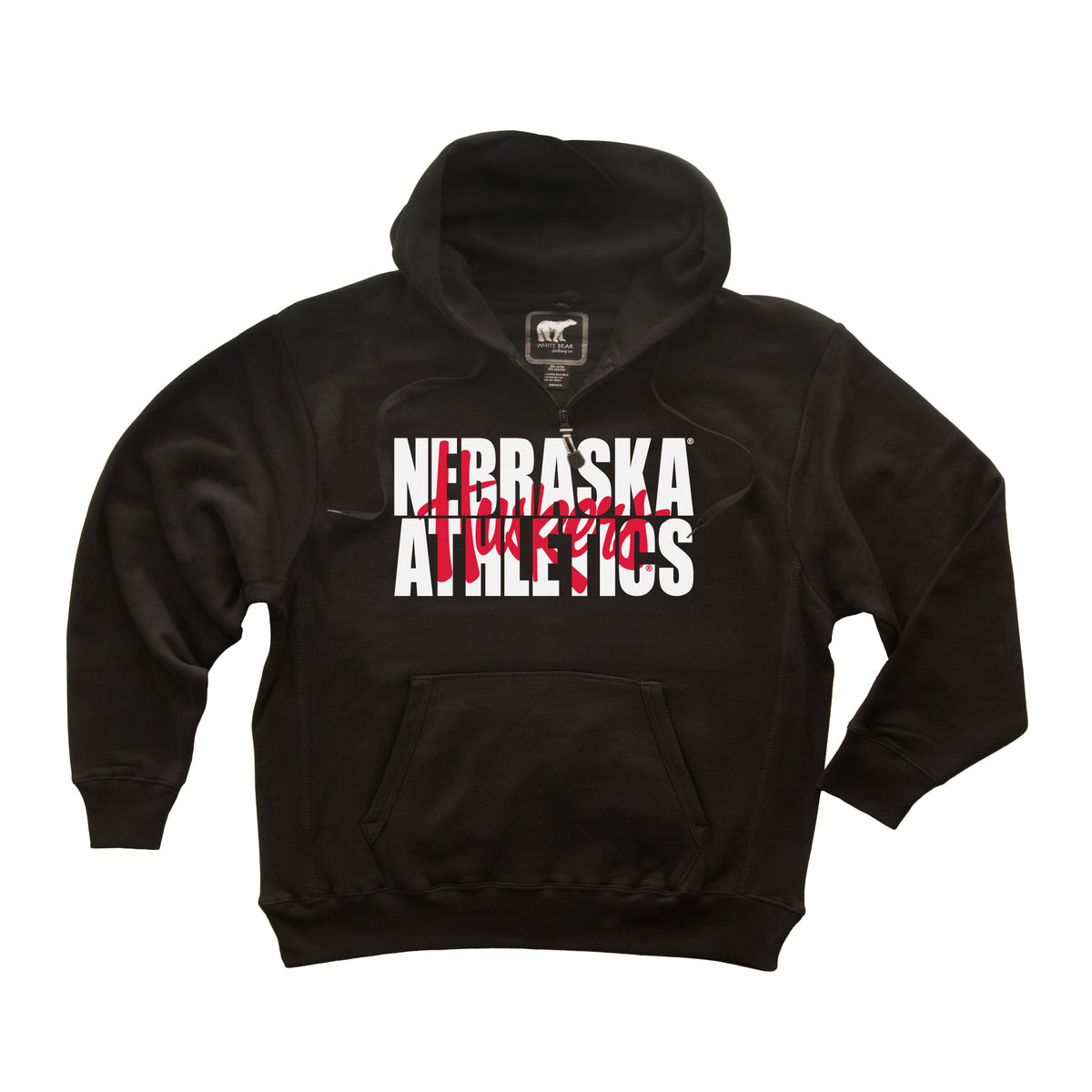 Nebraska Huskers Premium Fleece Hoodie - Nebraska Athletics Script Huskers