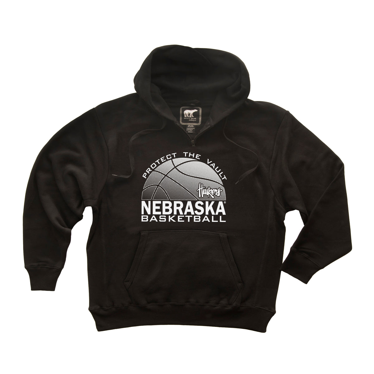 Nebraska Huskers Premium Fleece Hoodie - Nebraska Basketball Logo