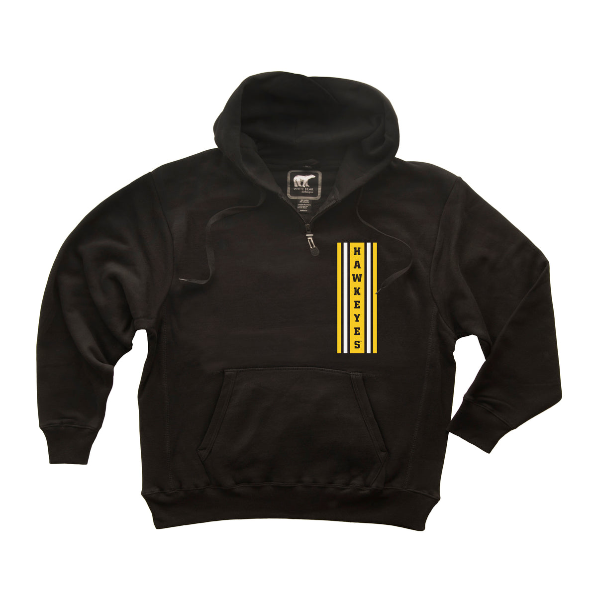 Iowa Hawkeyes Premium Fleece Hoodie - Vertical Stripe HAWKEYES