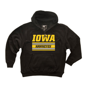 Iowa Hawkeyes Premium Fleece Hoodie - Horizontal Stripe Italic Iowa Hawkeyes