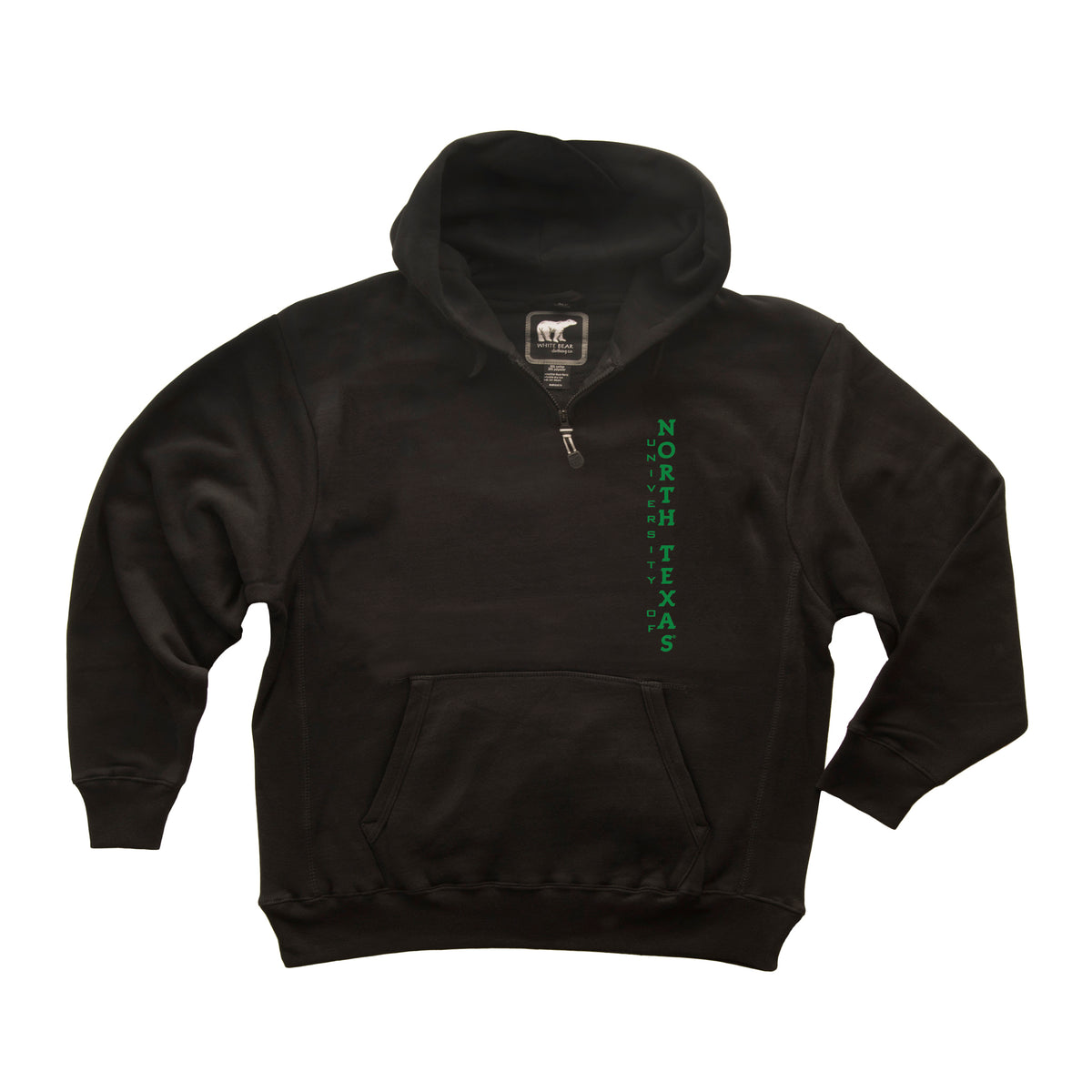 North Texas Mean Green Premium Fleece Hoodie - Vertical University of North Texas