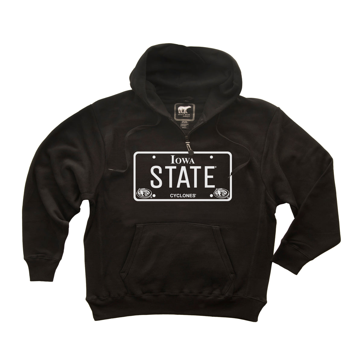 Iowa State Cyclones Premium Fleece Hoodie - Blackout Iowa State Cyclones License Plate