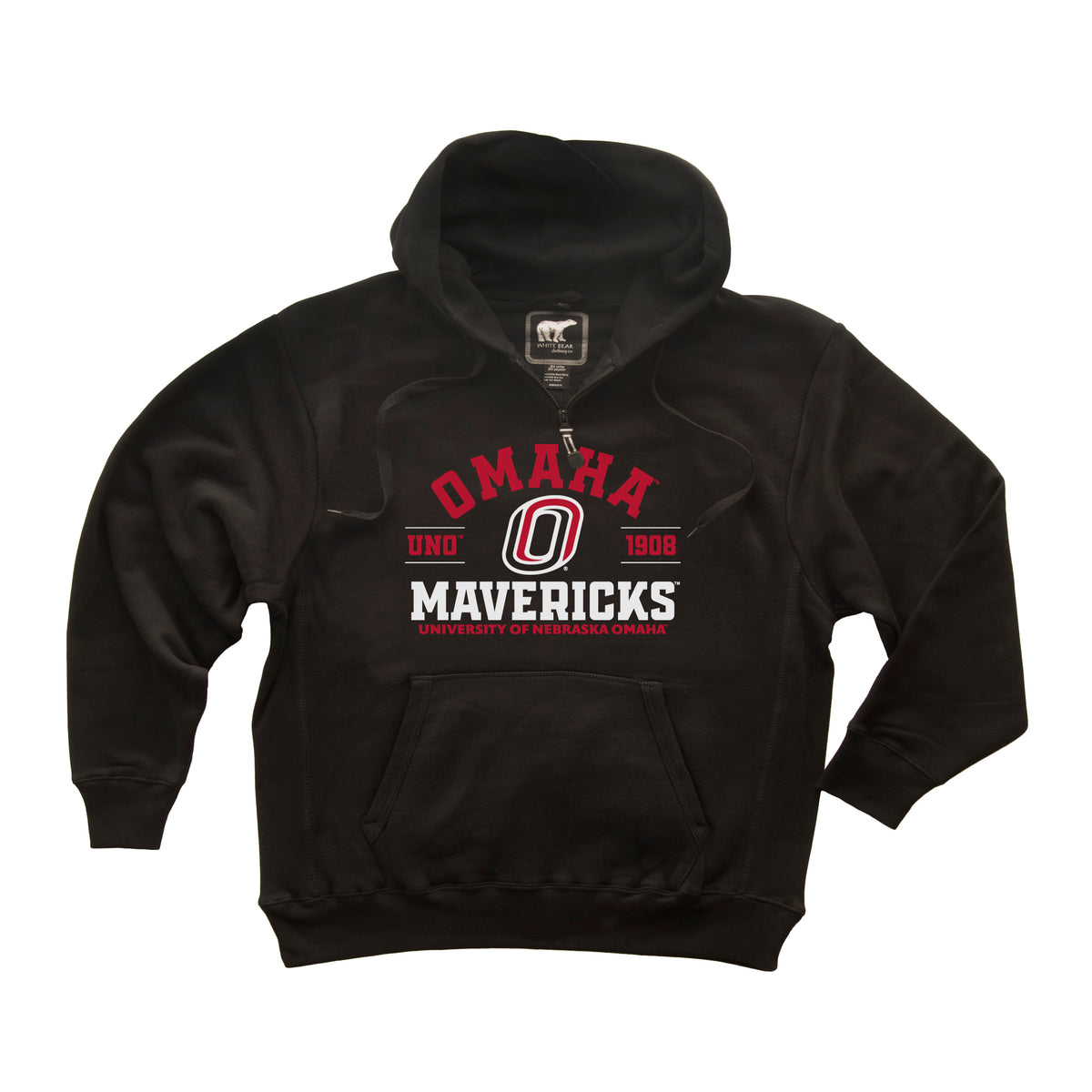 Omaha Mavericks Premium Fleece Hoodie - UNO 1908 Arch Omaha