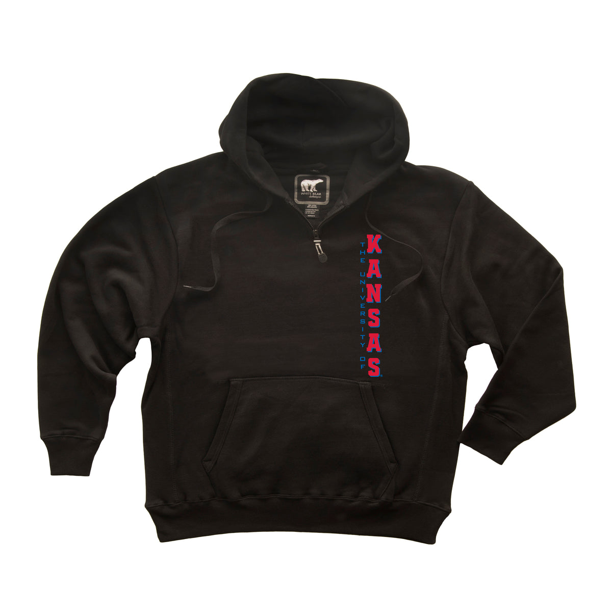 Kansas Jayhawks Premium Fleece Hoodie - Vertical University of Kansas