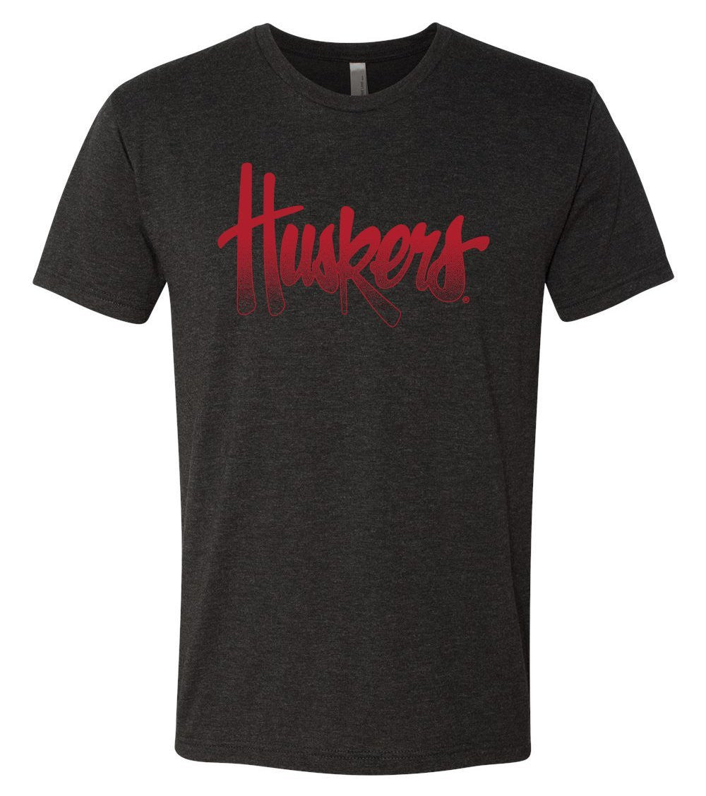 Premium Tri-Blend Nebraska Cornhuskers Legacy Script "Huskers" Tee Shirt