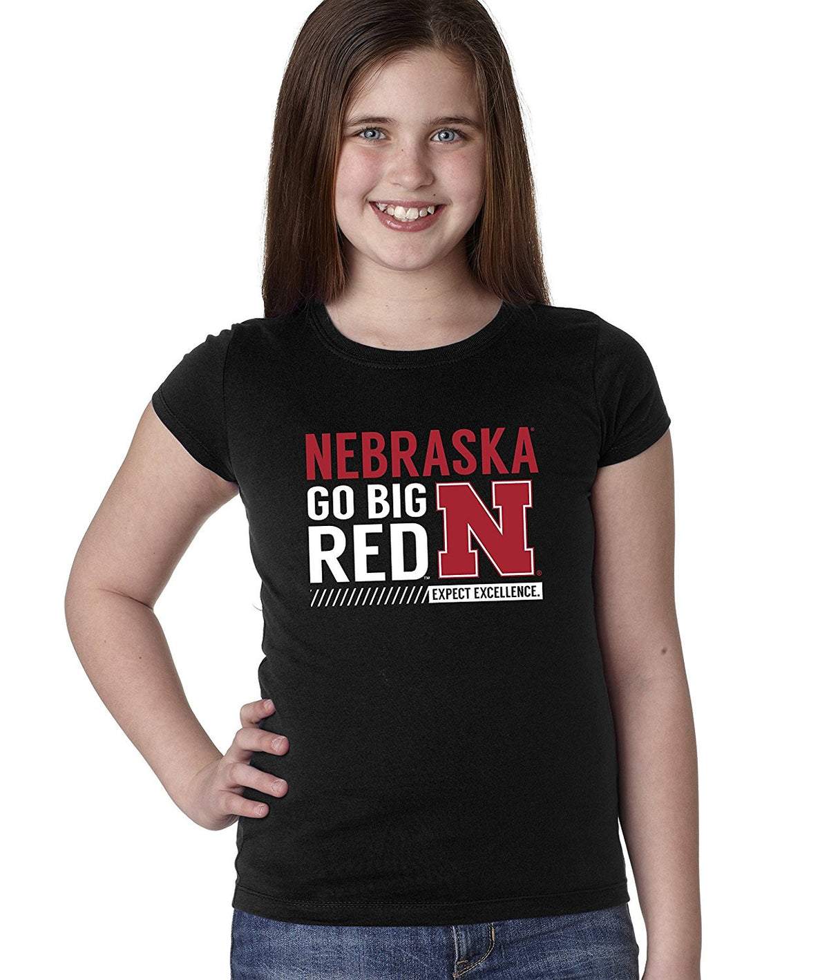 Nebraska Cornhuskers "Expect Excellence" Youth Girls Tee Shirt