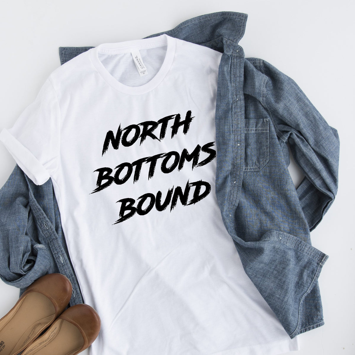 NORTH BOTTOMS BOUND - NEBRASKA TAILGATING TEE