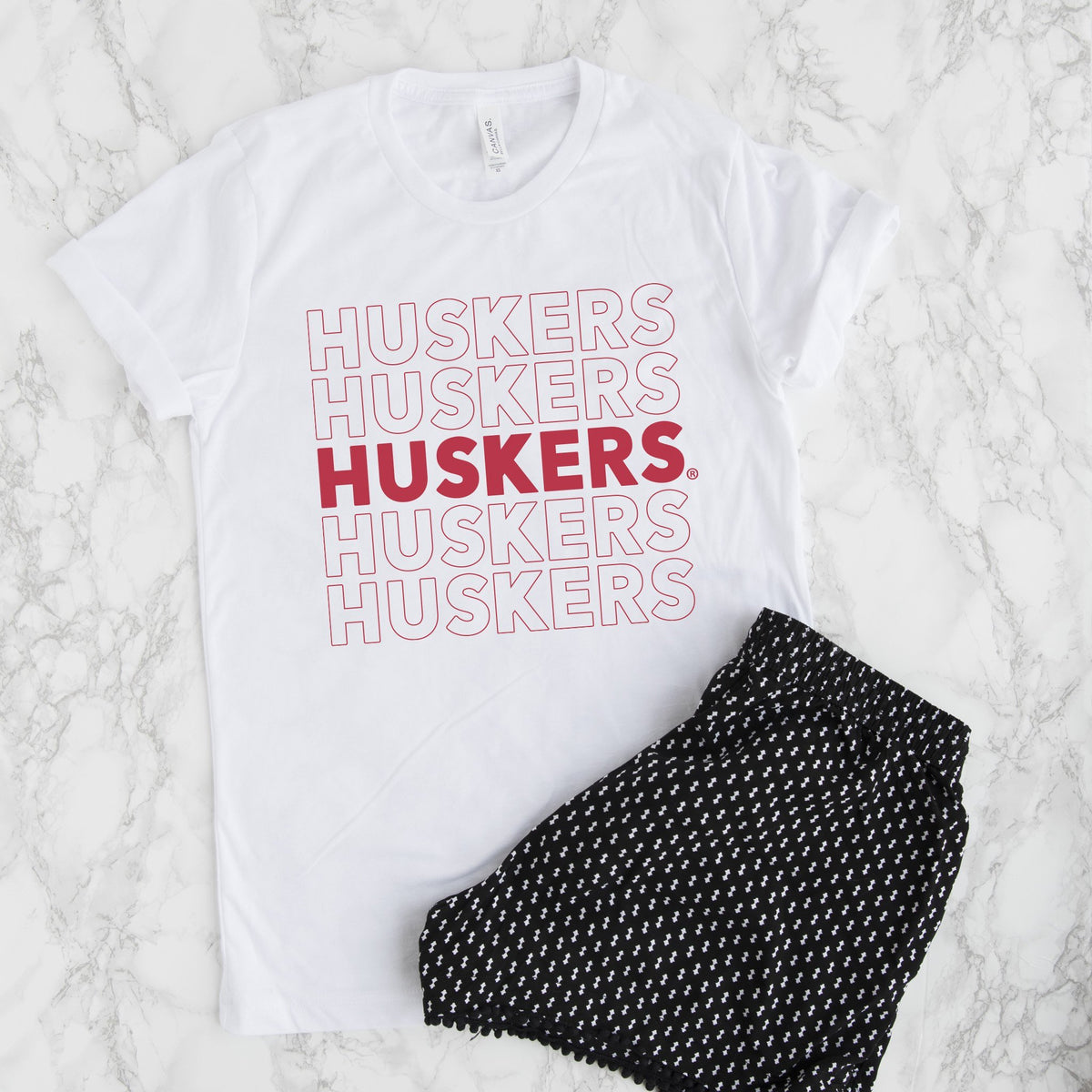 HUSKERS HUSKERS HUSKERS - NEBRASKA HUSKER TEE