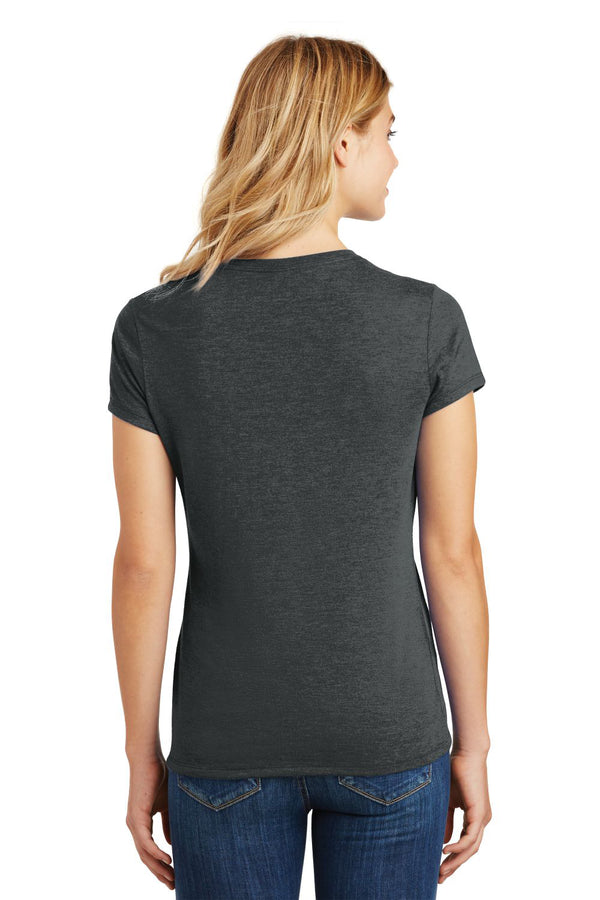 Women's Kansas Jayhawks Premium Tri-Blend Tee Shirt - Horiz Stripe Rock Chalk