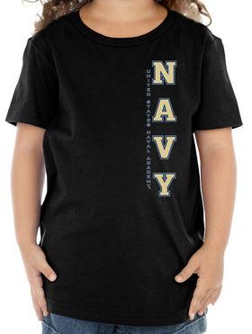 Navy Midshipmen Toddler Tee Shirt - USNA Vertical Navy