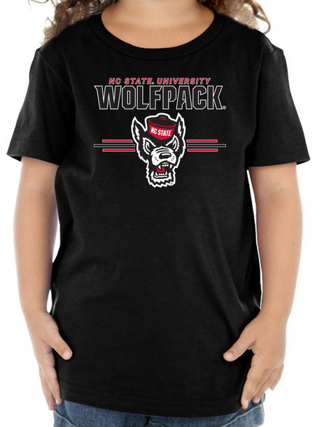 North Carolina State Wolfpack Toddler Tee Shirt - 3-Stripe Primary Logo