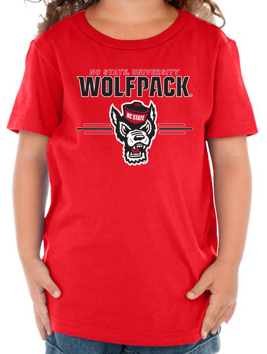 North Carolina State Wolfpack Toddler Tee Shirt - 3-Stripe Primary Logo