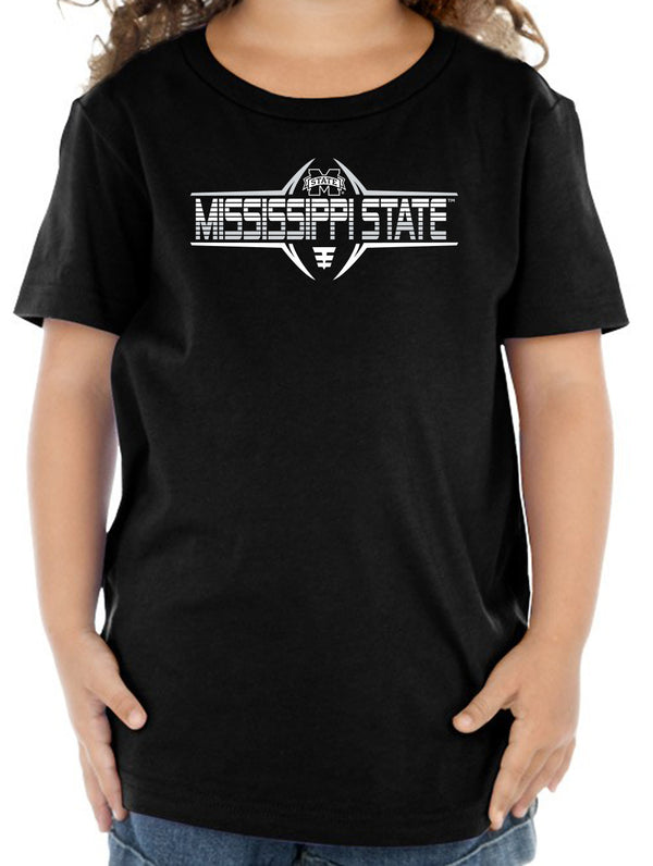 Mississippi State Bulldogs Toddler Tee Shirt - Bulldogs Football Striped Laces