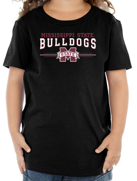 Mississippi State Bulldogs Toddler Tee Shirt - MSU Bulldogs 3-Stripe