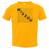 Missouri Tigers Toddler Tee Shirt - Mizzou Diagonal Echo