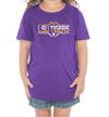 LSU Tigers Toddler Tee Shirt - Striped Tigers Football Laces