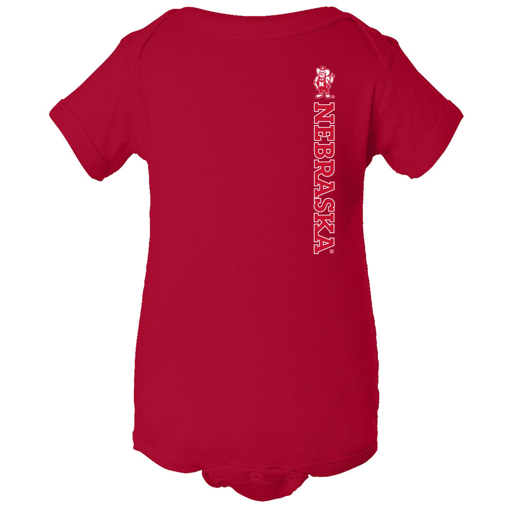Nebraska Huskers Infant Onesie - Vertical Nebraska Herbie Husker